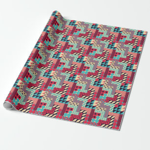 Modern Mural: Geometrischer Stil Vintag Geschenkpapier
