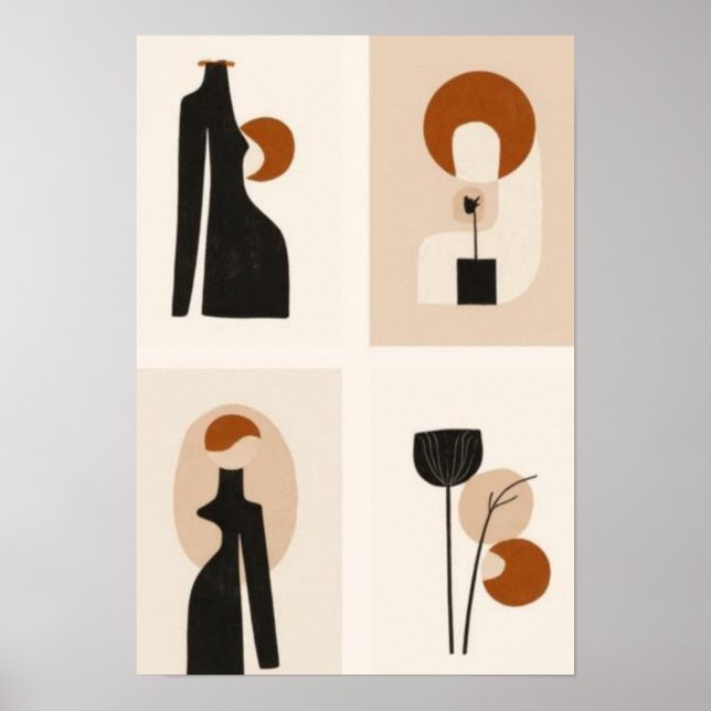 Modern Muse Collection | Minimalistische abstrakte Poster (Vorne)