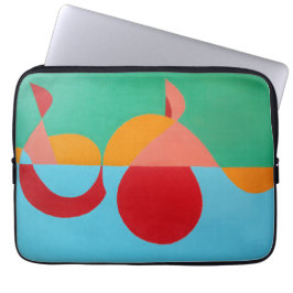 Modern Music Art Treble Clef Laptop Sleeve