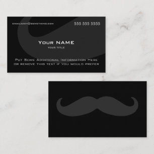 Modern Mustache Dark Visitenkarte