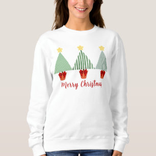 Modern Muster Merry Christmas Tree Sweatshirt