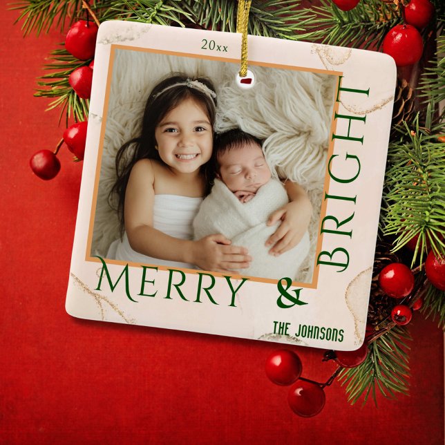 Modern mutig und hell 1 Foto Weihnachten Keramikornament (Von Creator hochgeladen)