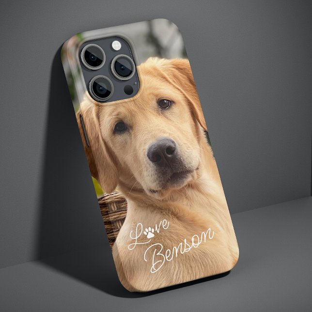 Modern my Best Friend Picture Dog Liebe Paw Print iPhone Hülle (Von Creator hochgeladen)