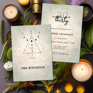Modern Mystic Tarot Fortune 30. Geburtstag Party Einladung