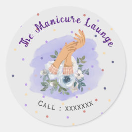 Modern Nails Business Script Typografie Sticker