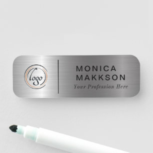 Modern Name, Logo und Titel Namensschild