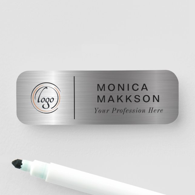 Modern Name, Logo und Titel Namensschild (Beispiel)