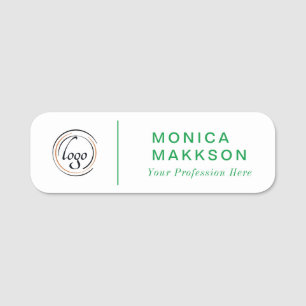 Modern Name, Logo und Titel Namensschild