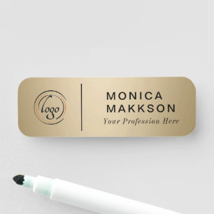 Modern Name, Logo und Titel Namensschild