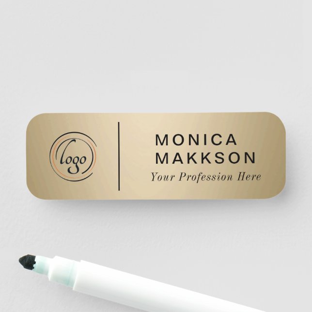 Modern Name, Logo und Titel Namensschild (Beispiel)