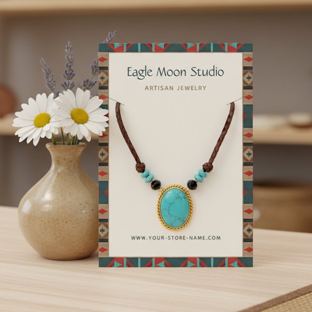 Modern Native Tribal Necklace Jewelry Display Card Visitenkarte (Von Creator hochgeladen)