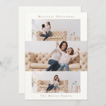 Modern Natural und Creme Collage mit drei Fotos