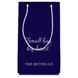 Modern Navy Blue and White Custom Pattern Design Kleine Geschenktüte