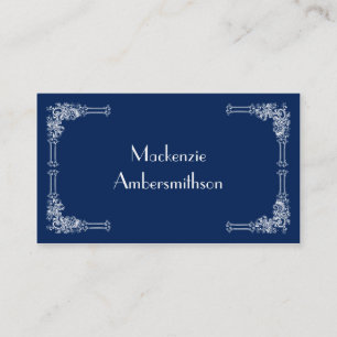 Modern Navy Blue Business Card Visitenkarte