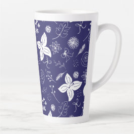 Modern Navy Blue Christmas Milchtasse