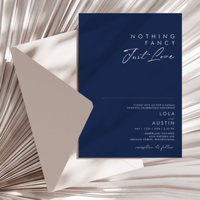 Modern Navy Blue | Extravagante Hochzeit ohne Silv Einladung (Von Creator hochgeladen)