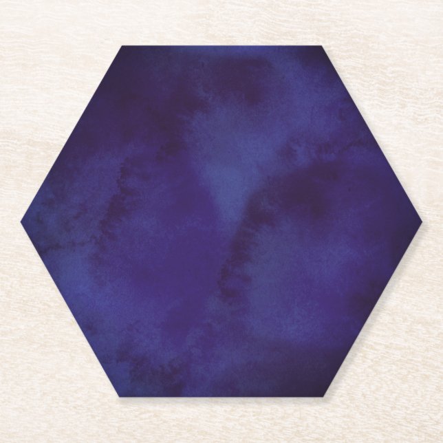 Modern Navy Blue Minimalist Coaster | Elegant Dark Untersetzer (Vorderseite)