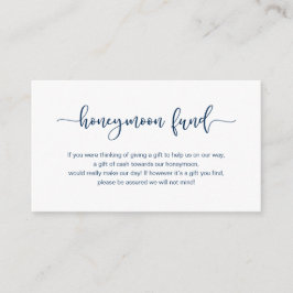 Modern Navy Blue niedlich Schriftart, Wedding Hone Begleitkarte