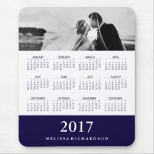 Modern Navy Blue Stripe 2017 Kalender und Foto