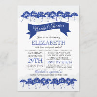 Modern Navy Blue Umbrella Brautparty