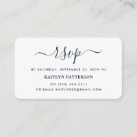 Modern Navy Blue & White Simple Script UAWG