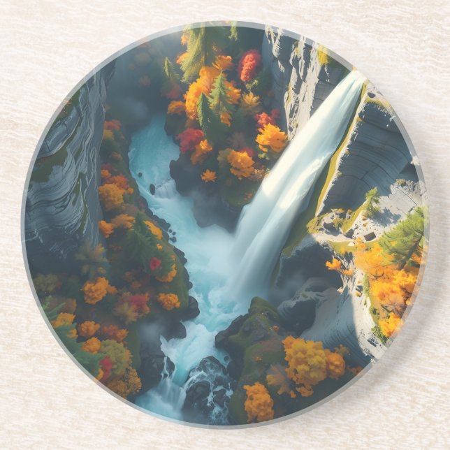 Modern Navy & Gold Abstract Mountain Peak – Luxury Getränkeuntersetzer (Vorne)