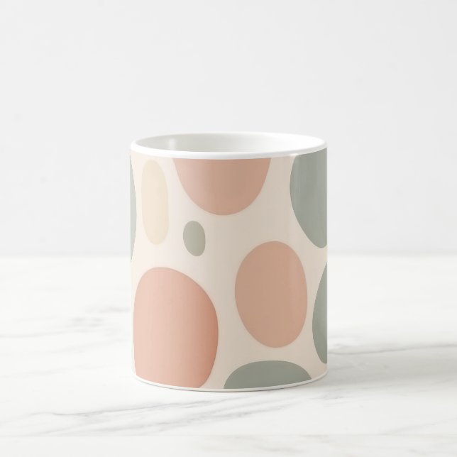 Modern Neutral Abstract Organic Shapes  Kaffeetasse (Mittel)