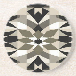 Modern Neutral Geometric Sand ston Print | Earth Getränkeuntersetzer