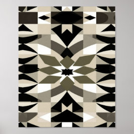 Modern Neutral Geometric Wall Art Print | Earth To Poster