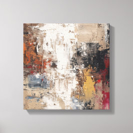 Modern Neutral Tones Im | Expressionist Wave Canva Leinwanddruck