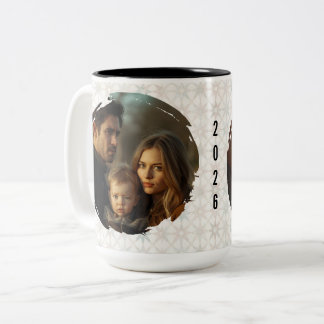 Modern New Year Resolutions Checklist Personalized Zweifarbige Tasse