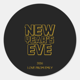 Modern New Year’s Eve Party Runder Aufkleber