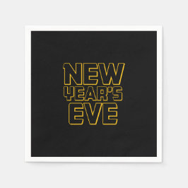 Modern New Year's Eve Party Serviette