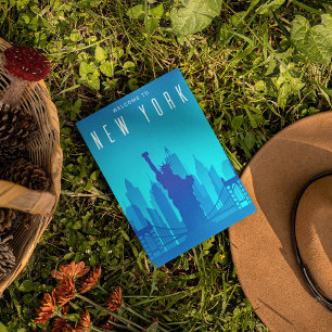 Modern New York City Skyline Postkarte