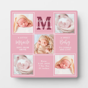 Modern Newborn Personalized 5 Fotoplatte