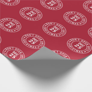 Modern nicht geöffnet bis Weihnachten Briefmarke Geschenkpapier