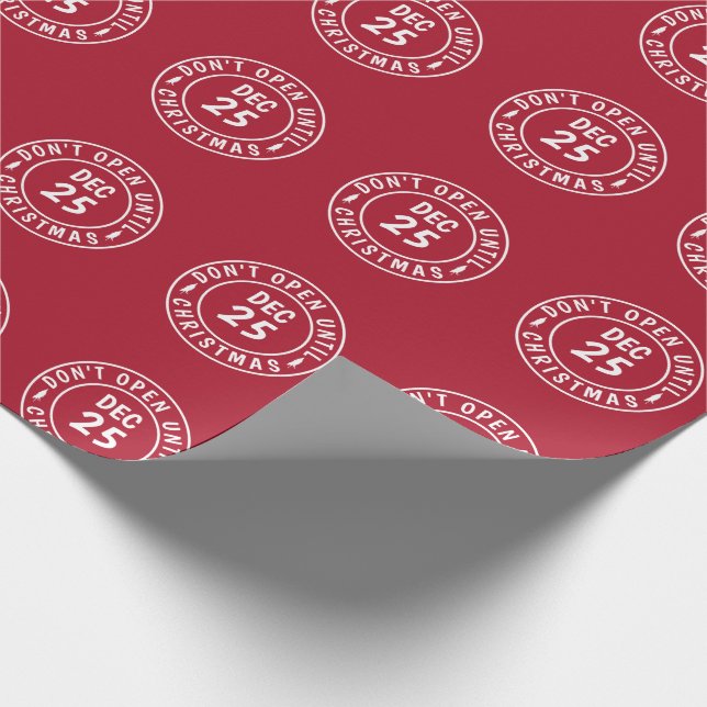 Modern nicht geöffnet bis Weihnachten Briefmarke Geschenkpapier (Ecke)