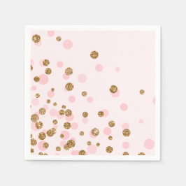 Modern Niedlich Pink Gold Glitzer Geburtstagsparty Serviette