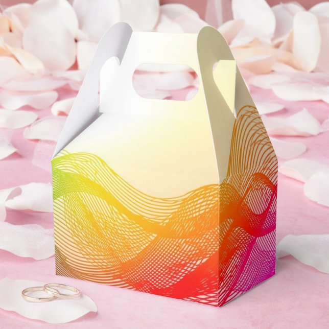 Modern Niedlicher Rainbow-Tee Geschenkschachtel (Hochzeit)