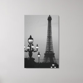 Modern Night in Paris Stretched Canvas Print Leinwanddruck