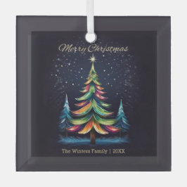 Modern Night Sky Christmas Tree Personalisiert Ornament Aus Metall