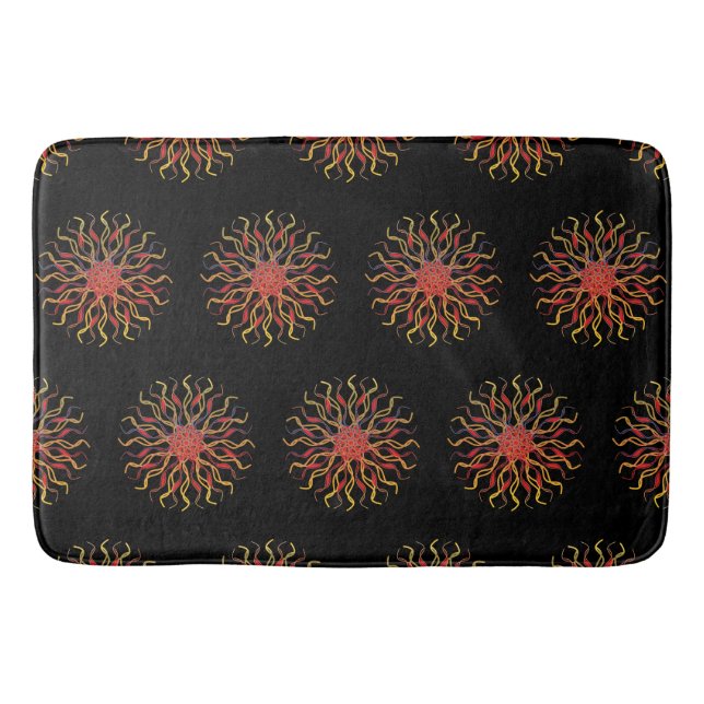 Modern & Non-traditional Mandala in Multicolored Badematte (Vorderseite)