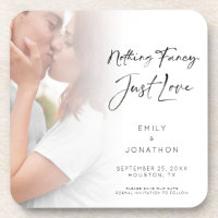 Modern Nothing Fancy Just Love Foto Save the Date