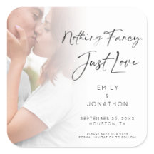 Modern Nothing Fancy Just Love Foto Save the Date