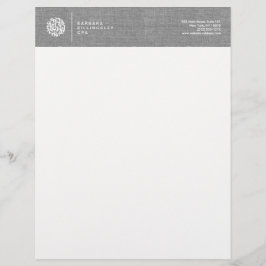 Modern Numbers Logo Linen Accountant Briefkopf