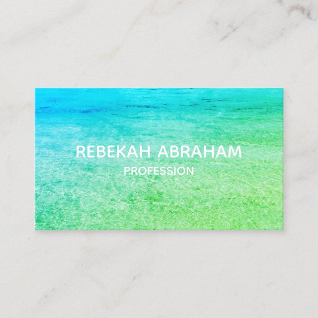 Modern Ocean Beachy Green Terminkarte (Vorderseite)