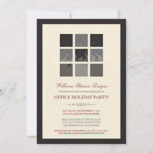 Modern Office Holiday Party Invitation (schwarz) Einladung