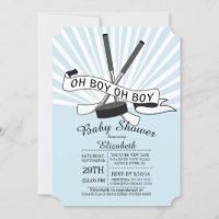 Modern Oh Boy Hockey Boys Baby Dusche