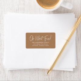 Modern Oh, was Spaß Script Camel Rücksendeadresse Adressaufkleber