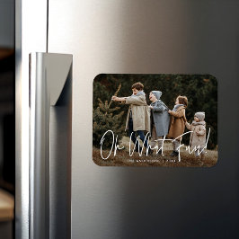 Modern Oh, was Spaß Script Holiday Foto Magnet